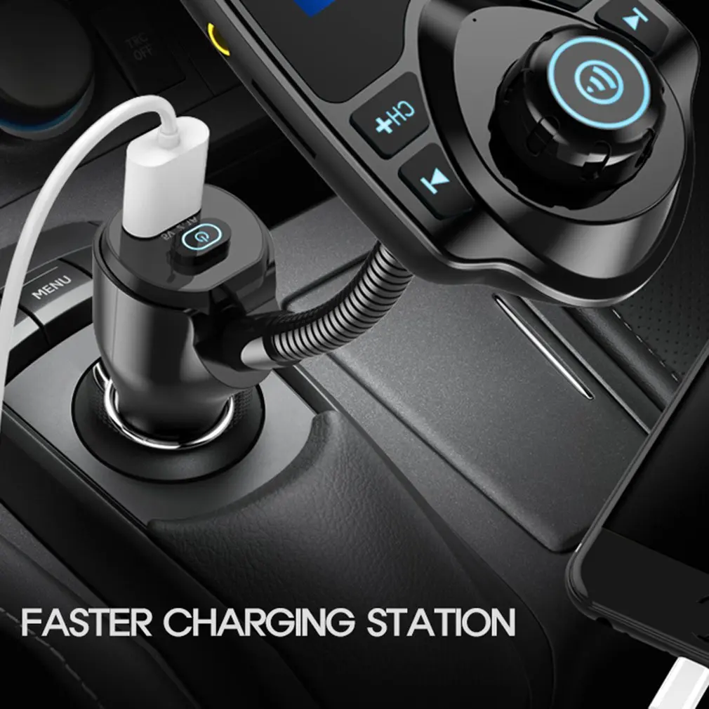 

T10 Car Bluetooth Hands-free Fm Transmitter Card Car Mp3 Caller Id Bluetooth Car Charger