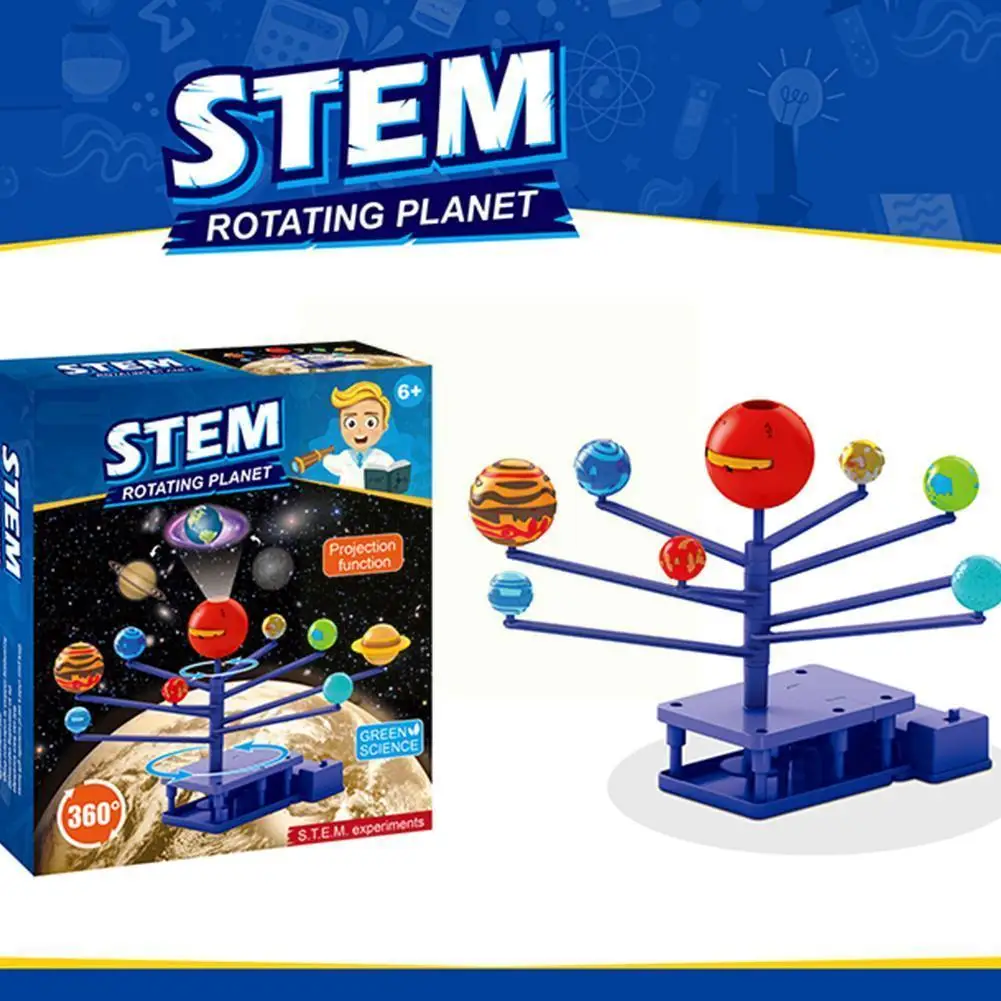 

3D Astronomy Children's Science Kit Projection Planets Kid's Model Early Planetary Toys Education Instrument J5S3