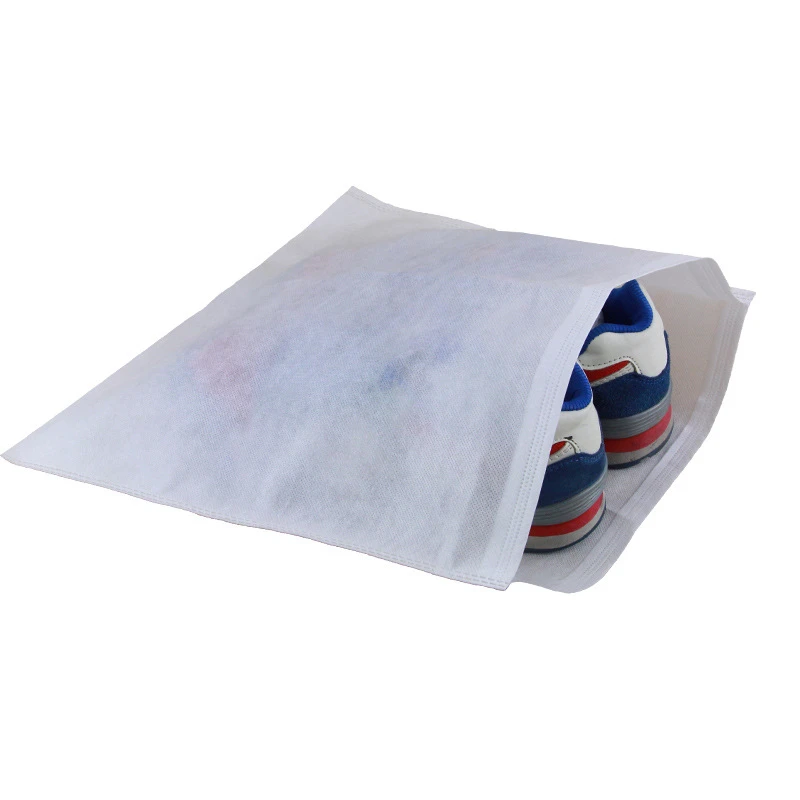 

200 black and white travel portable breathable storage bag dustproof shoe bag shoe cover bag non-woven drawstring bag