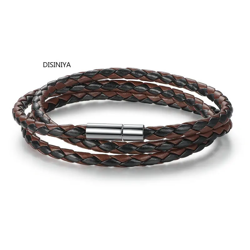 Браслеты унисекс кожаные регулируемые с магнитной пряжкой 6 цветов|Цепочки и