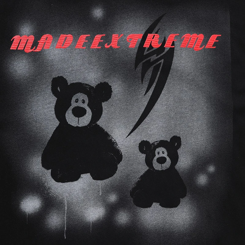 

Men Hip Hop Oversize Streetwear T-shirt Cute Bear Letter Print T-shirt Harajuku Cotton 2021 Summer Short Sleeve Casual Top Tees