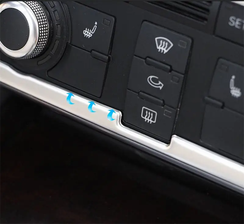 Car Styling For Audi A6 C5 C6 Dashboard Keyhole Decorative Frame Air Vents Panel Covers Carbon Fiber Stickers Trim Accessories
