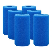 quality 6 pcs foam filter sponge for intex type a reusable washable swimming pool aquarium filter accessories