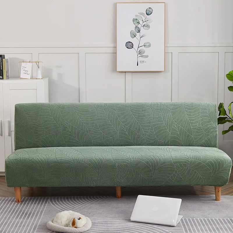 

Waterproof sofa cover high elasticity solid color universal non-slip living room no armrest dustproof sofa protective cover