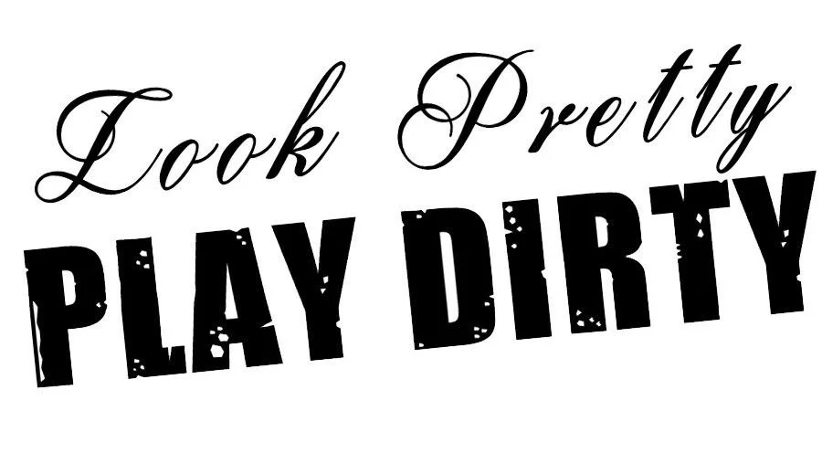 

2Pcs LOOK PRETTY PLAY DIRTY vinyl window decal STICKER. ! 12.7cm