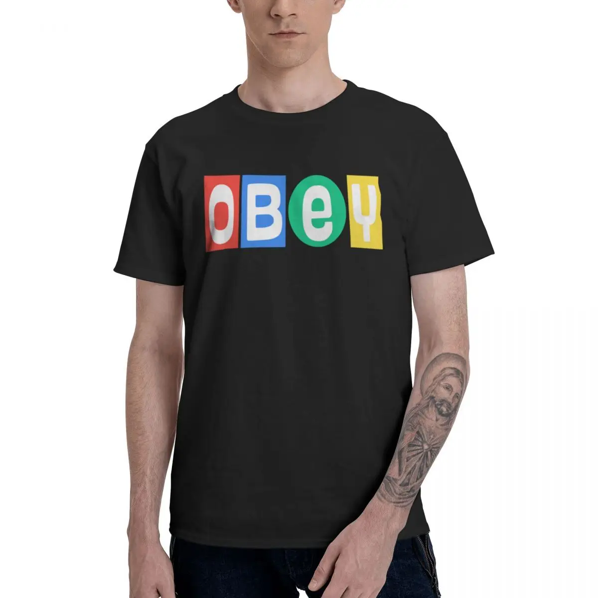 Бестселлер Мужская футболка J Hope OBEY Big Shot из 100% хлопка с круглым вырезом новые