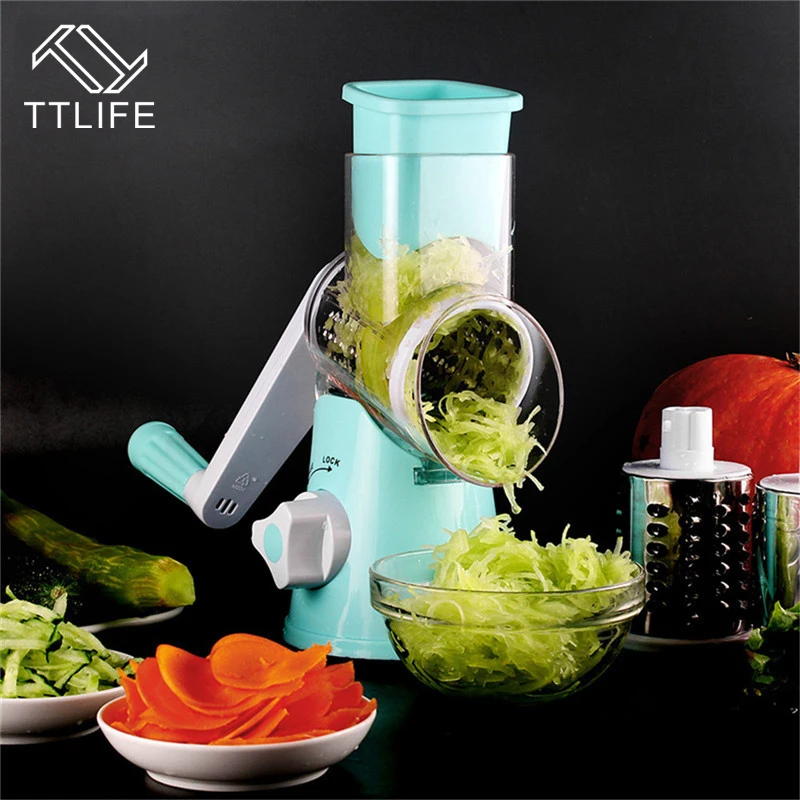 TTLIFE овощерезка ручная овощерезка с 3 Нержавеющая сталь лезвия лук картофель морковь Терка Кухонный инвентарь для тонкой нарезки