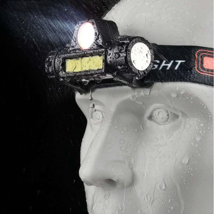 USB Rechargeable Headlamp Magnet Work Light Head Torch Built-in 18650 Battery Flashlight Linterna Led De Frente | Лампы и освещение