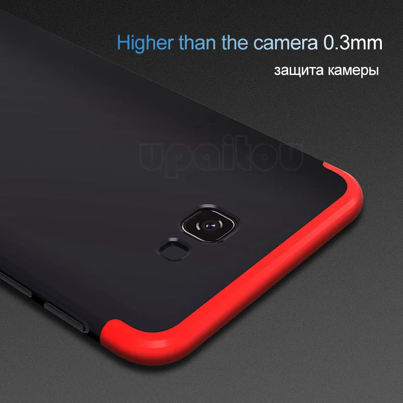 UPaitou 360 Degree Case For Samsung Galaxy J7 Prime G610F 3 in1 PC Cover J8 J6 J4 Plus J2 J3 J5 Pro 2018 |