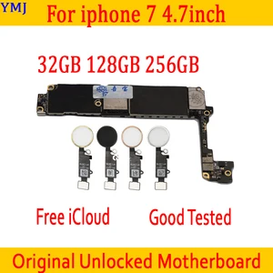 Для iphone 7 материнская плата сбез Touch ID полнофункциональная для iphone 7 логическая плата 32 Гб 128 ГБ 256 ГБ без ID основная плата