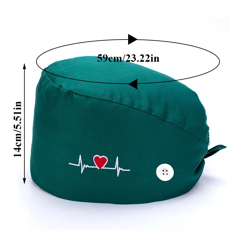 

1 Pcs Sweat-absorbing Hat Surgical Cap Cotton Fashion Headband Cap Electrocardiogram Printing Nurse Caps Doctor Hat Wholesale