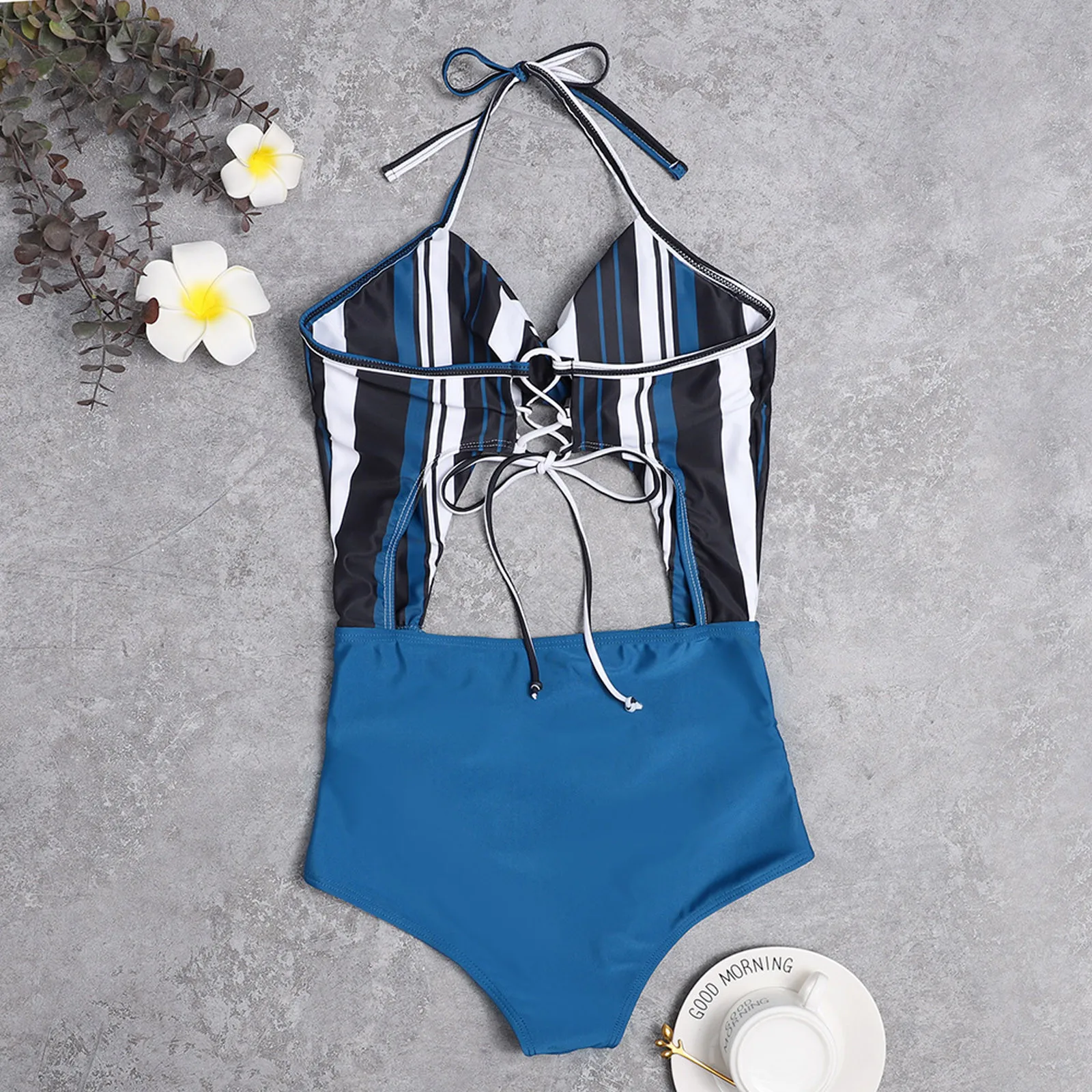 

Sexy Women's One Piece Swimsuit Patchwork Camisole Bikini Hollow Out Swimwear Bathing Monokini Beach Bikini 2021 New Beachwear