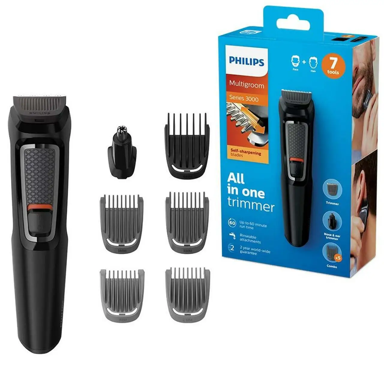 Бритва Philips MG3720 7 в 1 электрическая Водонепроницаемая Съемная машинка для стрижки