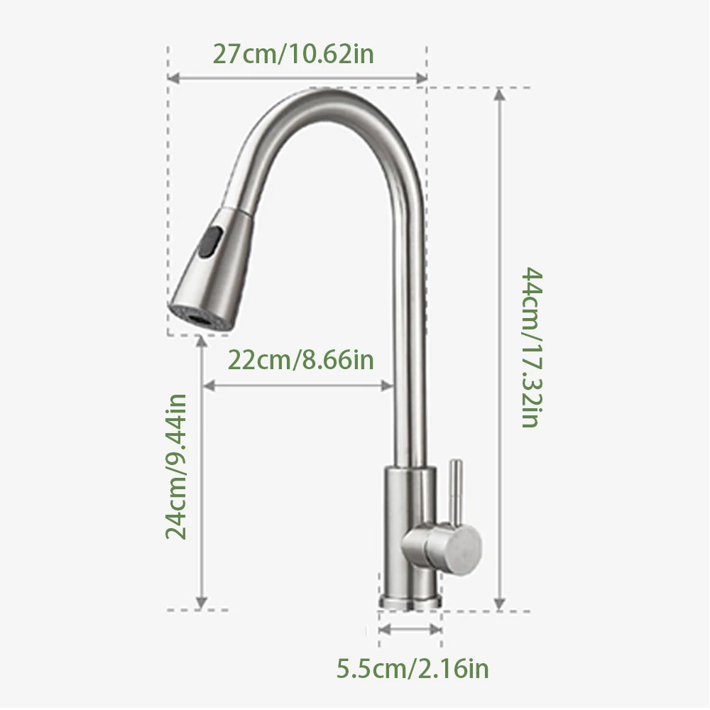 

Kitchen Faucet Pull Out Dual-Modes Spout Mixer Tap Hot And Cold Water Sink Faucet For Kitchen Single Handle Double Hole Taps