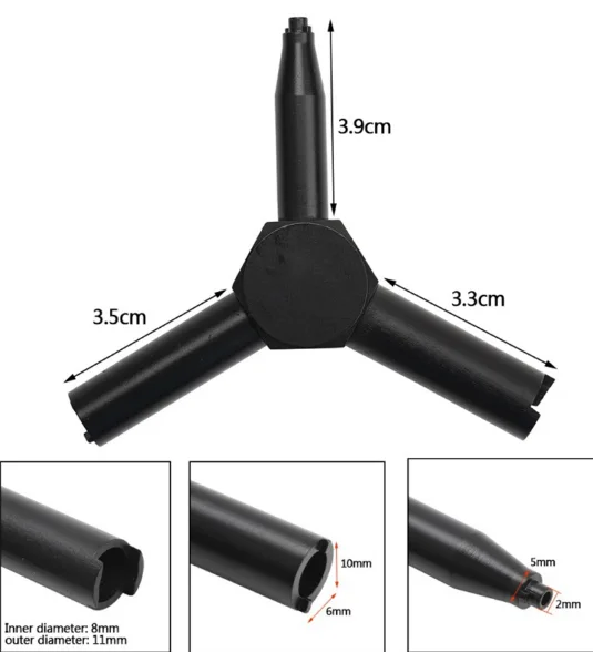

Multifunctional Gas Valve Key Wrench Install Removal Tool for Universal Triangle Wrench Key Keys