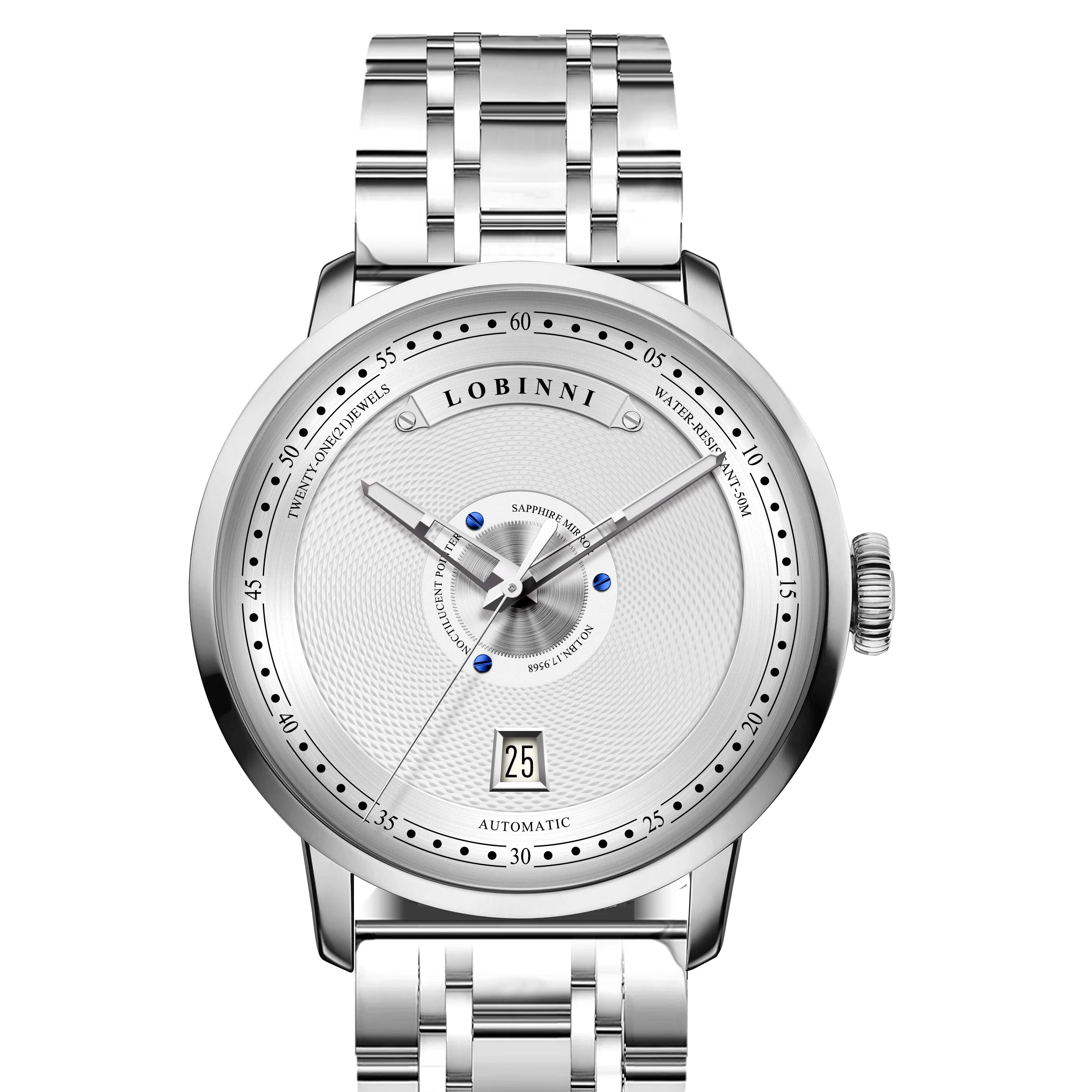 Часы наручные LOBINNI Мужские автоматические роскошные механические с