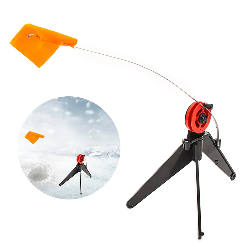 Автоматическая зимняя Удочка с флагом удочка для ледовой рыбалки наконечником