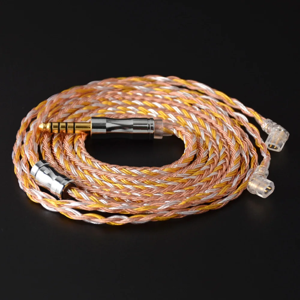 NICEHCK C16-2 16 Core Медь серебро смешанные кабель 3,5/2,5/4,4 мм разъем MMCX/2Pin/QDC/NX7 булавки для ZSX C12 TFZ V90 NICEHCK NX7 Pro/F3