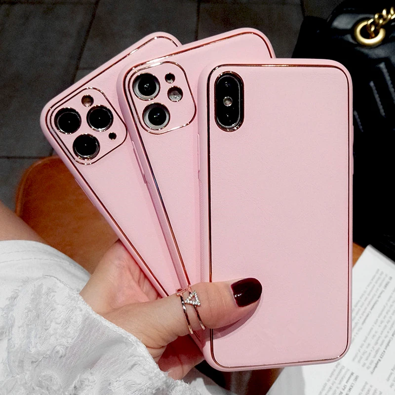 

Luxury Leather Case For iPhone 12 11 Pro Max XS XR X R 8 7 Plus 7Plus 8Plus iPhone11 iPhone12 Phone 12Pro 11Pro Full Back Covers