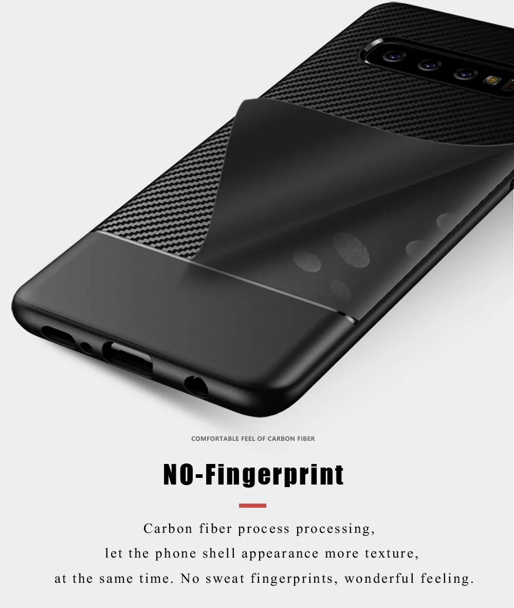 Чехол для SAMSUNG S10 из углеродного волокна противоударный чехол телефона удобный с