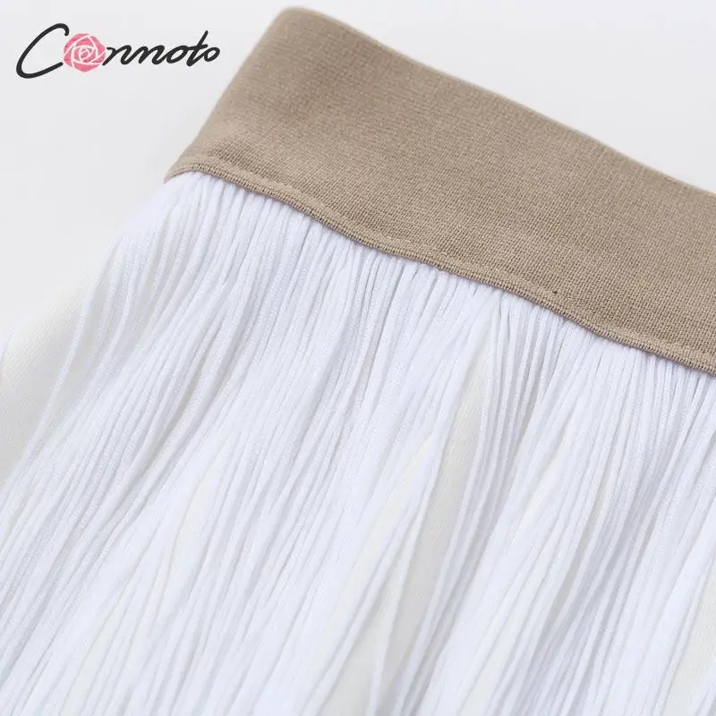 Conmoto модные юбки с бахромой женские 2019 осень зима сексуальное облегающее платье