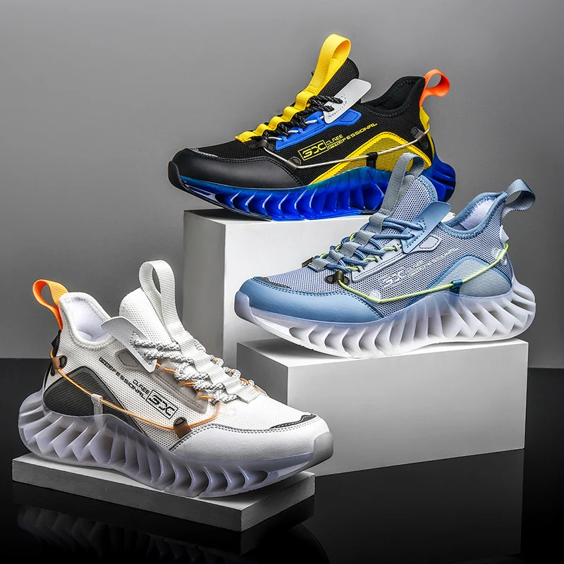 

Men's Running Shoes Breathable Blade Sneakers Antiskid Damping Jogging Shoes Trendy Comfortable Mesh Training Shoes Zapatillas