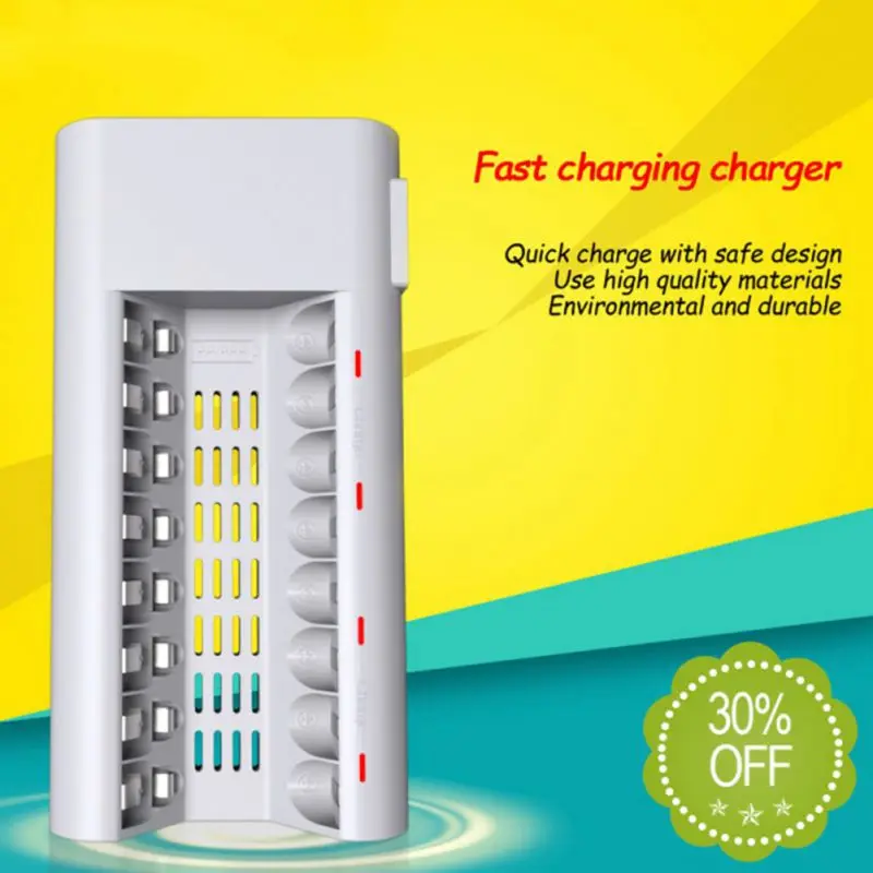 8 слотов зарядное устройство AA AAA 1 2 V перезаряжаемая батарея интеллектуальная