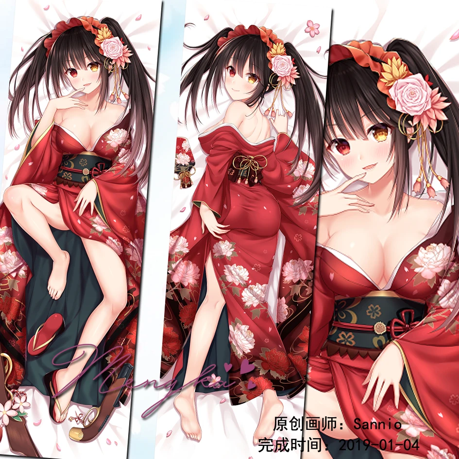 

DATE A LIVE Tokisaki Kurumi Game Dakimakura Hugging Body Pillow Case Pillow Long Cushion Cover Otaku Cosplay Decor Birthday Gift