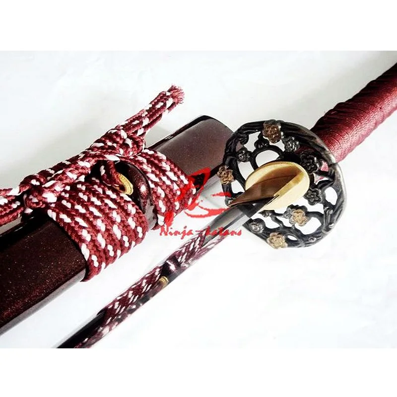 Глина закаленная искусственная кожа цветок сливы заточенный меч tsuba|sword fittings|sword