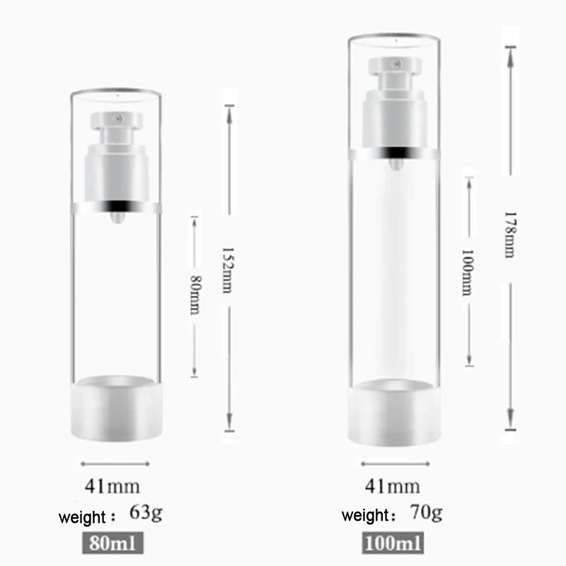 1 шт. прозрачный безвоздушный насос флакон для духов с вакуумным распылением 15