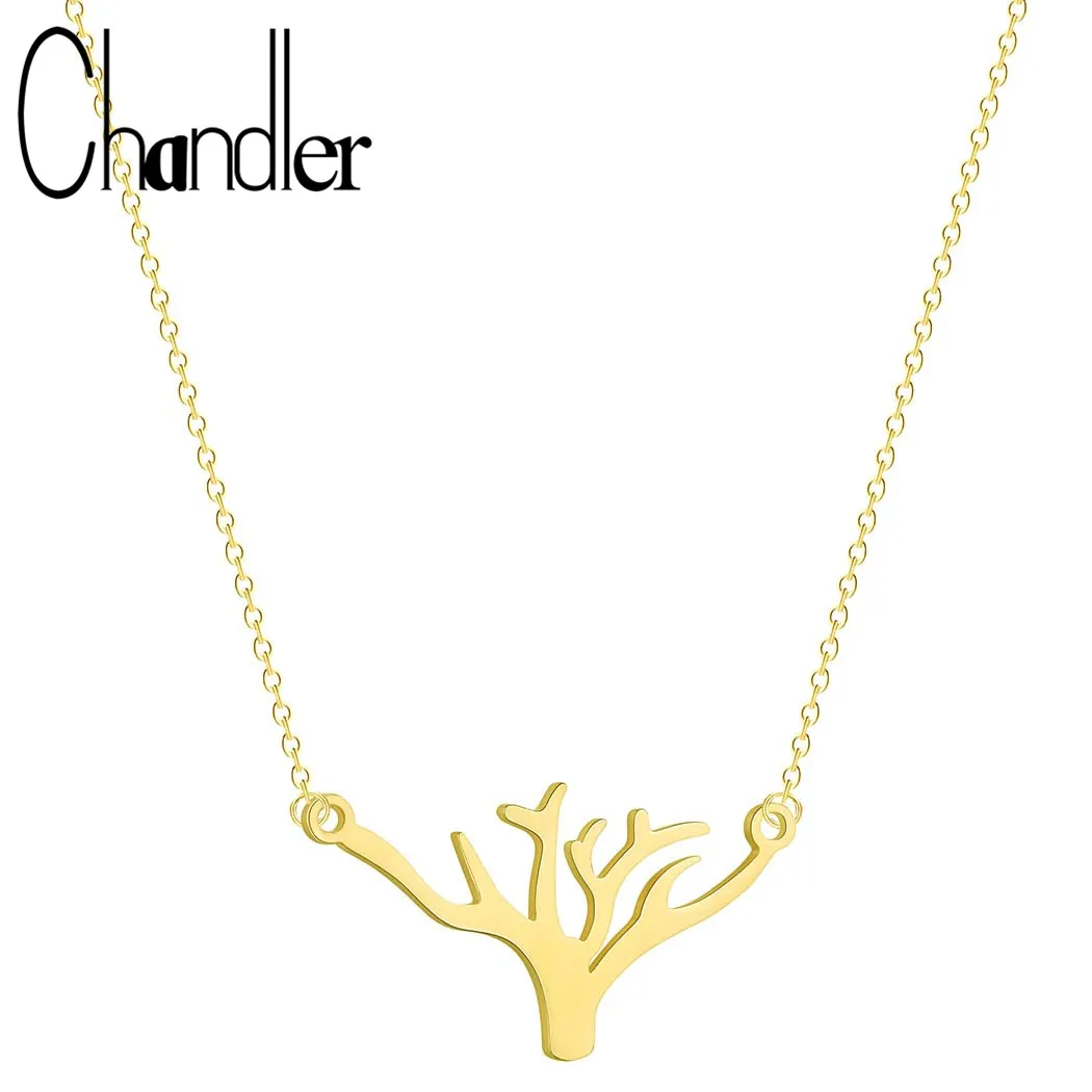 

Chandler Hot Sale Stainless Steel Tree Necklace Tree of life Necklaces Dainty Idea Christmas Present Wholesale Drop Shipper