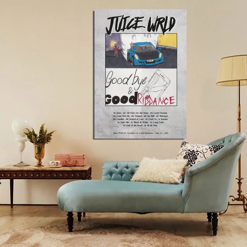 Соки Wrld до свидания и хороший ridddance альбом Обложка постер печать живопись
