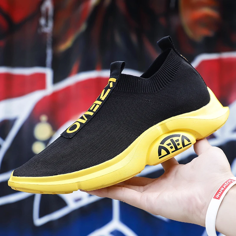 Мужские сетчатые кроссовки повседневные на шнуровке дышащие Нескользящие для