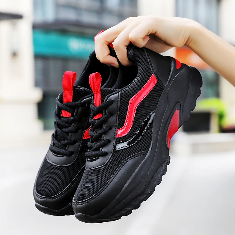 Женские кроссовки светильник дышащая сетчатая обувь для бега женская