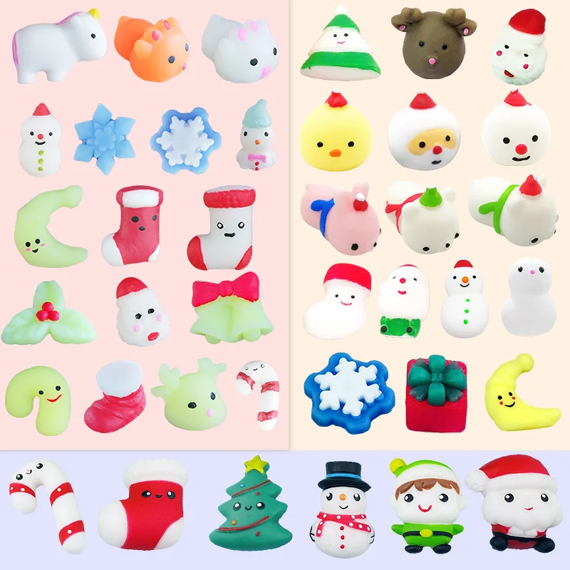 

10 Pcs Christmas Dumplings Decompression Vent Lovely Animals Decompression Pinch Music Children Adult Gifts Cute Pet