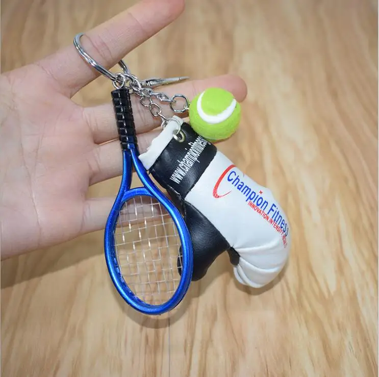 Симпатичный спортивный мини брелок для тенниса креативная перчатка Подвеска