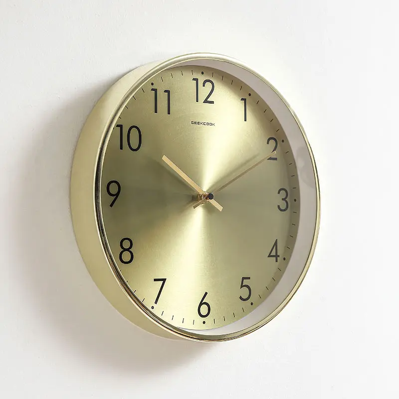 

Modern Luxury Wall Clock Metal Wall Watches Home Decor Bedroom Large Nordic Creative Living Room Silent Duvar Saati Gift FZ632