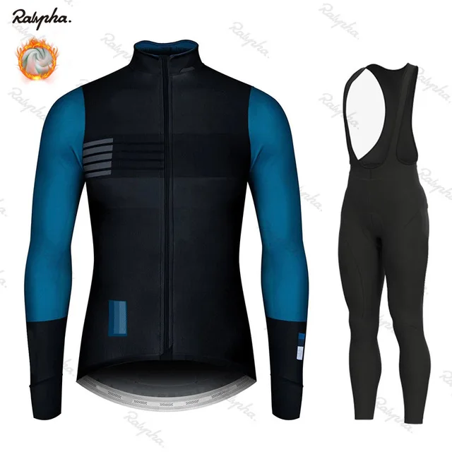

Winter Thermal Fleece 2020 Ralvpha Cycling Jersey Long Set MTB Cycle Clothing Sportswear Mountain Bike Clothes ropa ciclismo