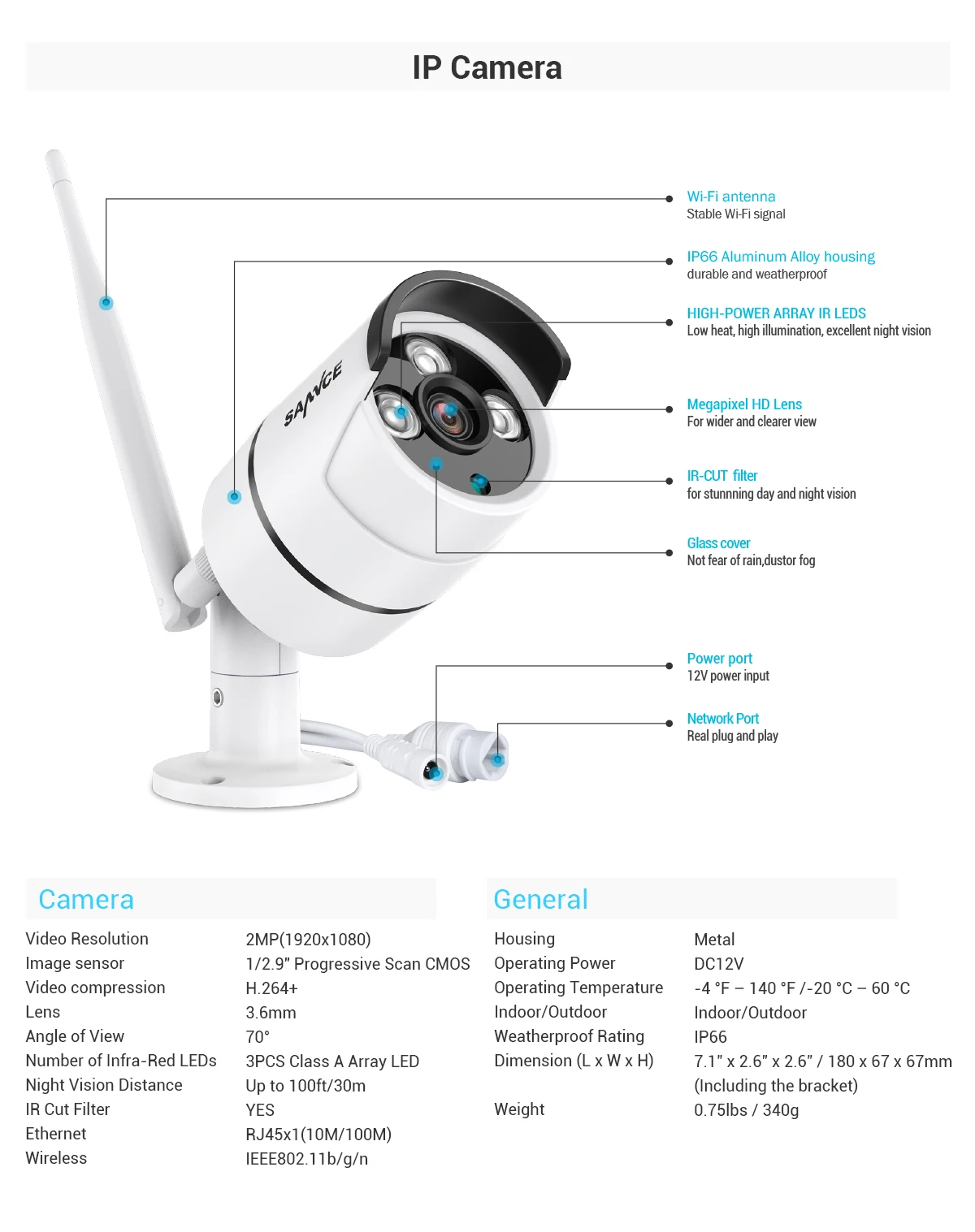 SANNCE 1080p HD Беспроводная система безопасности 10," ЖК-экран 4 шт. 2.0MP открытый Wifi ip-камера набор камер наблюдения