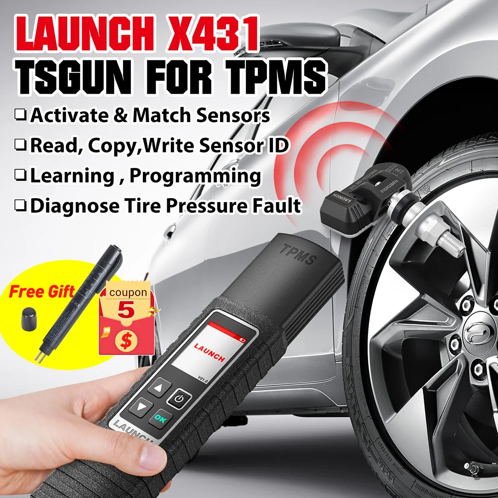 LAUNCH X431 TSGUN TPMS Инструменты для диагностики давления в шинах автомобиля