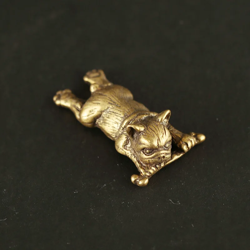 Цельные латунные милые Подвески с собаками для брелоков Lucky Dog Bone автомобильные