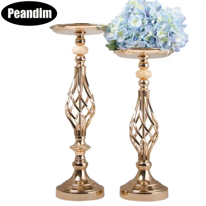 $10 шт. золотые полые рандомные подсвечники свадебный стол центральный дорожный