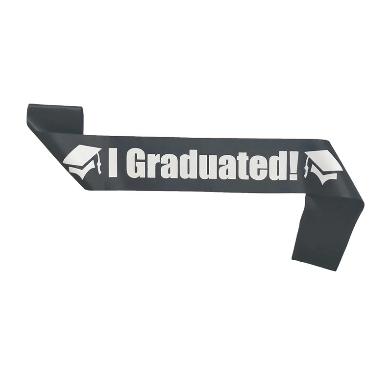 5 шт. пояс для выпускного вечера черный I Градуированные буквы этикет ленты