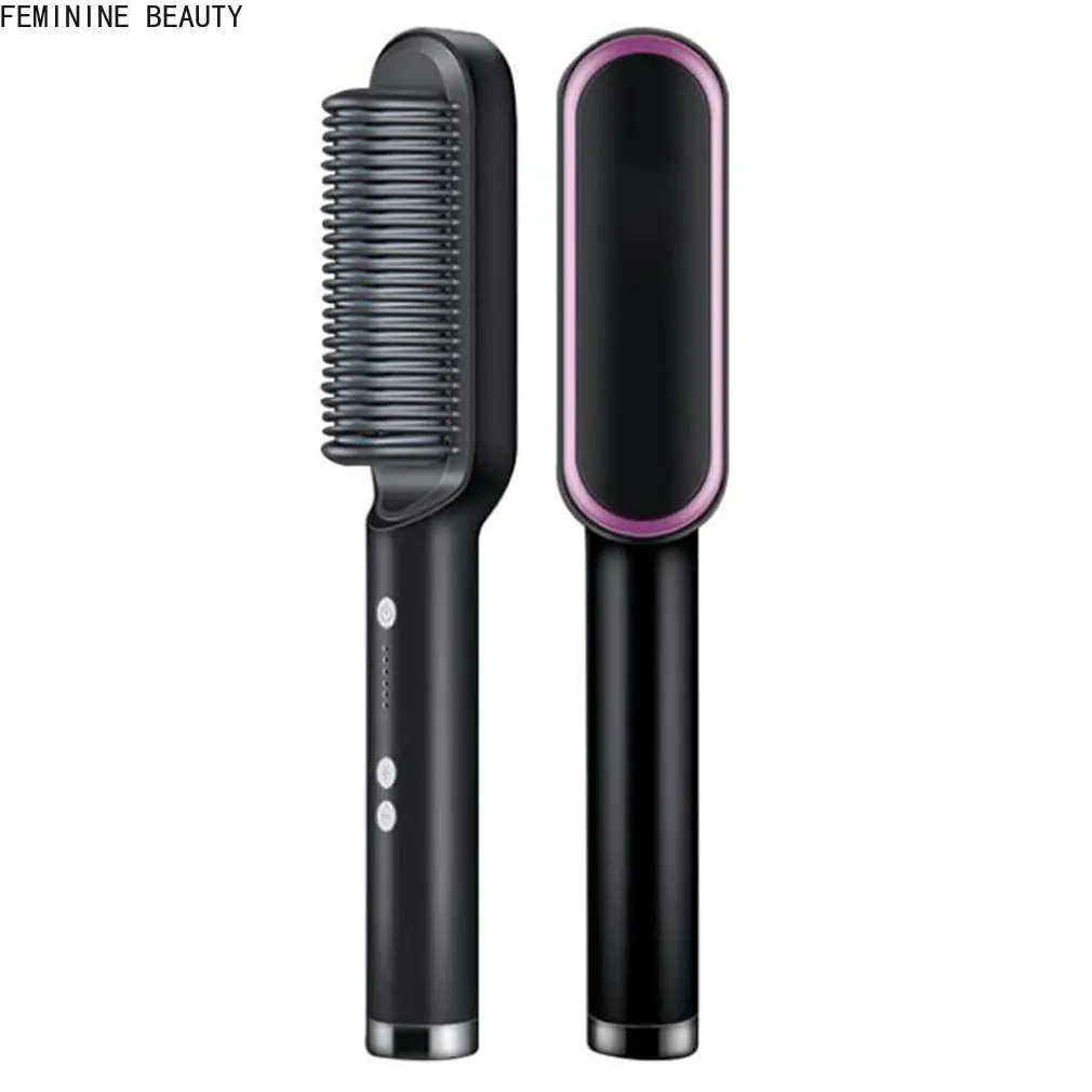 

Multifunctional Professional Hair Straightener Tourmaline Ceramic Hair Curler Brush Hair Comb Straighteners Curling Hair Iron