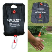 20l camping shower bag portable bag with switch hose shower head for outdoor hiking picnic swimming water bag portable shower