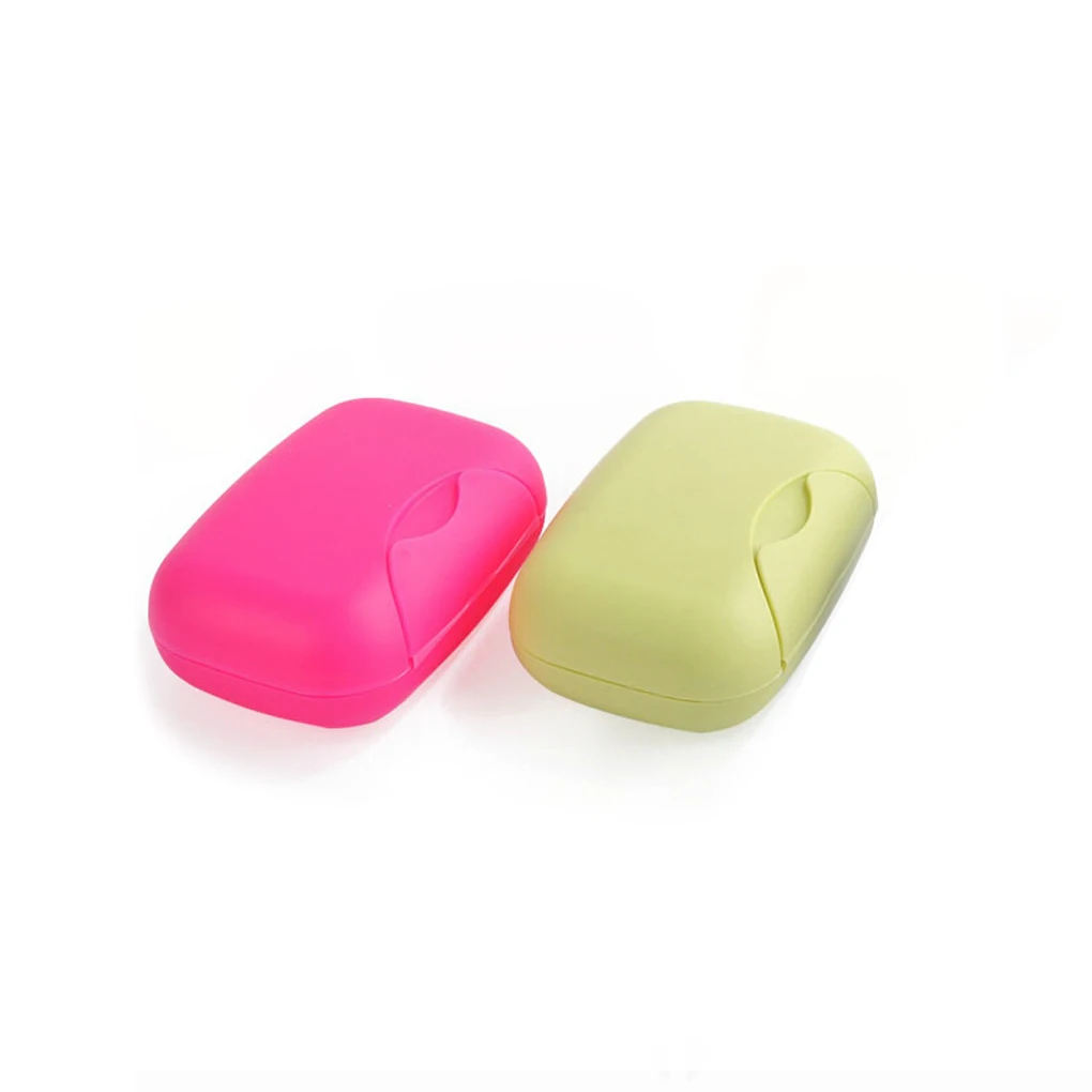 

Travel Handmade Soap Box Soap Case Dishes Waterproof Leakproof Soap Box With Lock Box Cover 4 colors