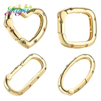 juya 5pcslot diy gold decorative spring lock hook clasp accessories for handmade hanging luxury pendant jewelry making supplies