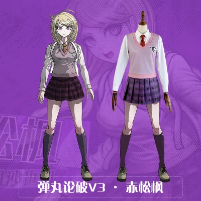 Костюм для косплея аниме Danganronpa V3: Killing Harmony униформа Jk акамацу каэд милая девушка