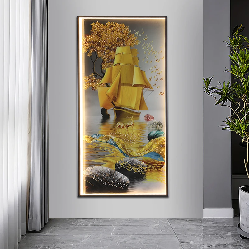 AOSONG Настенные светильники лодка рисунок современный светодиодный бра