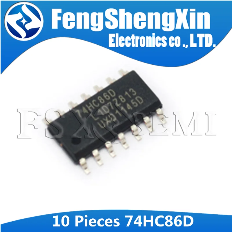 

10PCS 74HC86D SOP14 74HC86 SOP SN74HC86DR SN74HC86 SMD Quad 2-input EXCLUSIVE-OR gate IC